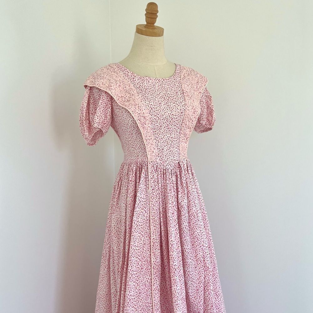 Vintage Puff Sleeve Prairie Dress XS